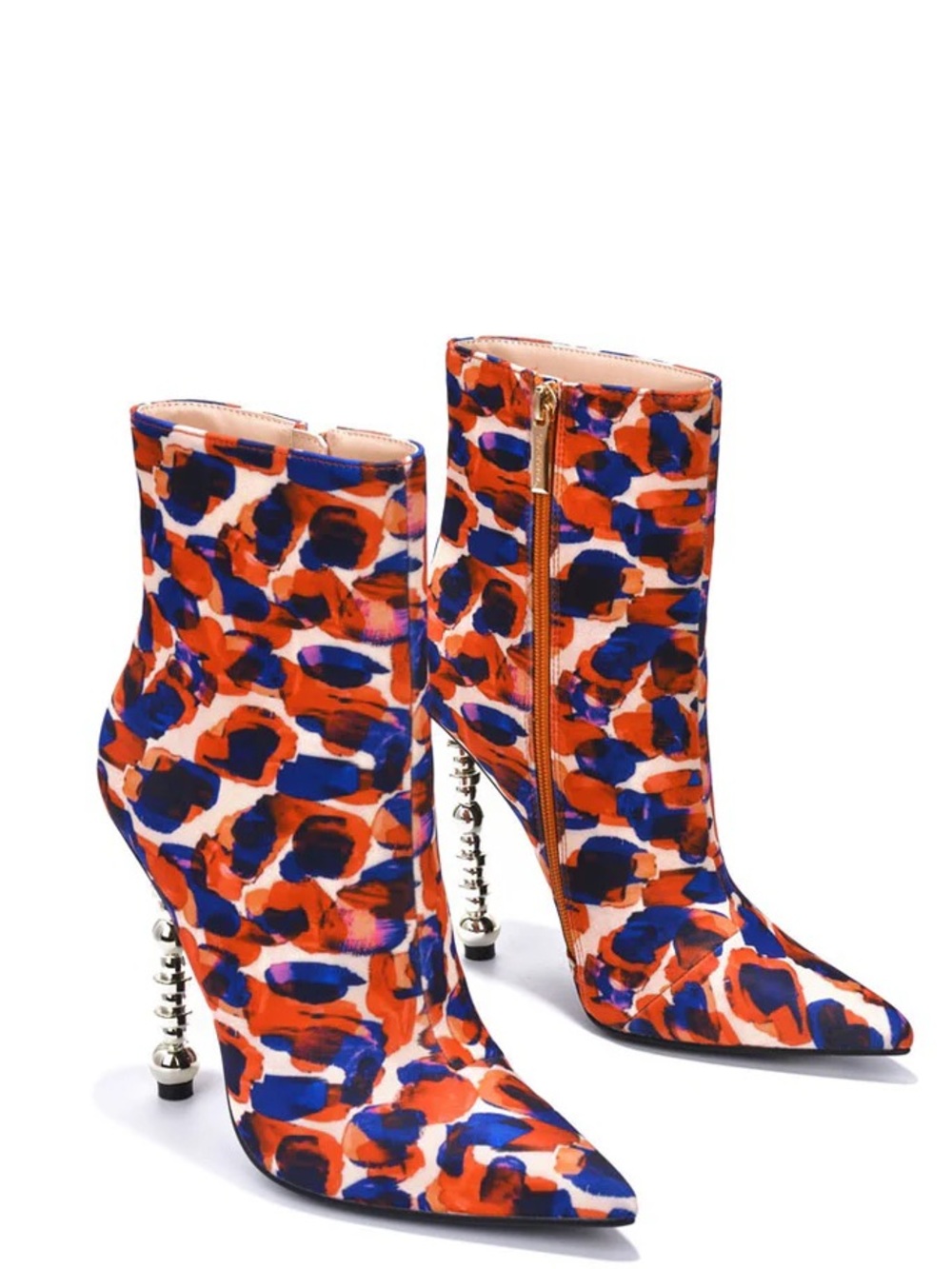 Cape Robbin Red Multi Floral Pointed-Stiletto Ankle Boots - Picture 6 of 7